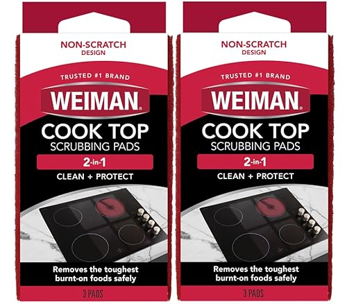 Weiman Cook Top Schrubben Pads, 3 Count-2 Pack von Weiman
