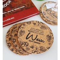 Coaster "Wine Always Goes" Set Of 4 von WeinLIEBLING