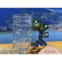 Bierkrugmarkierung Maßkrugmarkerl Maßkrugband Filz Name Personalisierbar Stammtisch Volksfest Bierzelt Glühweintasse Markierung von WeinbergerDesign