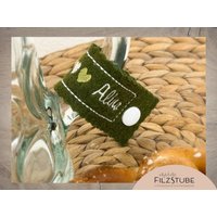 Bierkrugmarkierung Maßkrugmarkerl Maßkrugband I Bierkrugband Filz Name Personalisierbar Stammtisch Volksfest Bierzelt Markierung von WeinbergerDesign