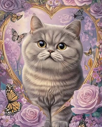 Weiniuniu Kreuzstich Stickpackung Blumenkatze DIY Stickvorlagen Stickbilder 11CT Vorgedruckt Kreuzstich Set für Anfänger Home Decor 40x50 cm Weiniuniu Kreuzstich Stickpackung Blumenkatze DIY Stickvorlagen Stickbilder 11CT Vorgedruckt Kreuzstich Set für Anfänger Home Decor 40x50 cm von Weiniuniu