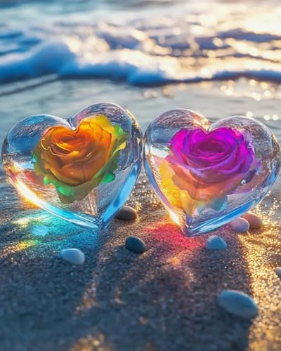 Weiniuniu Kreuzstich Stickpackung Herzförmige Blumen am Strand DIY Stickvorlagen Stickbilder 11CT Vorgedruckt Kreuzstich Set für Anfänger Home Decor 40x50 cm Weiniuniu Kreuzstich Stickpackung Herzförmige Blumen am Strand DIY Stickvorlagen Stickbilder 11CT Vorgedruckt Kreuzstich Set für Anfänger Home Decor 40x50 cm von Weiniuniu