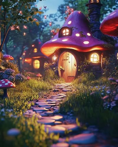 Weiniuniu Kreuzstich Stickpackung Pilzhaus im Wald DIY Stickvorlagen Stickbilder 11CT Vorgedruckt Kreuzstich Set für Anfänger Home Decor 40x50 cm Weiniuniu Kreuzstich Stickpackung Pilzhaus im Wald DIY Stickvorlagen Stickbilder 11CT Vorgedruckt Kreuzstich Set für Anfänger Home Decor 40x50 cm von Weiniuniu