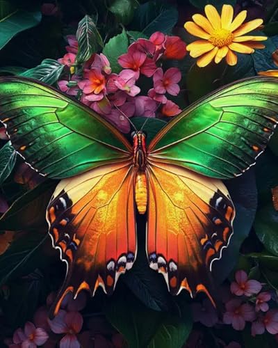 Weiniuniu Kreuzstich Stickpackung Schmetterlingsblumen DIY Stickvorlagen Stickbilder 11CT Vorgedruckt Kreuzstich Set für Anfänger Home Decor 40x50 cm Weiniuniu Kreuzstich Stickpackung Schmetterlingsblumen DIY Stickvorlagen Stickbilder 11CT Vorgedruckt Kreuzstich Set für Anfänger Home Decor 40x50 cm von Weiniuniu