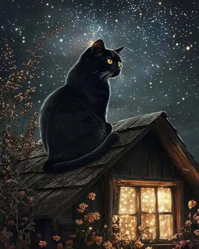 Weiniuniu Kreuzstich Stickpackung Sternenhimmelkatze DIY Stickvorlagen Stickbilder 11CT Vorgedruckt Kreuzstich Set für Anfänger Home Decor 40x50 cm Weiniuniu Kreuzstich Stickpackung Sternenhimmelkatze DIY Stickvorlagen Stickbilder 11CT Vorgedruckt Kreuzstich Set für Anfänger Home Decor 40x50 cm von Weiniuniu