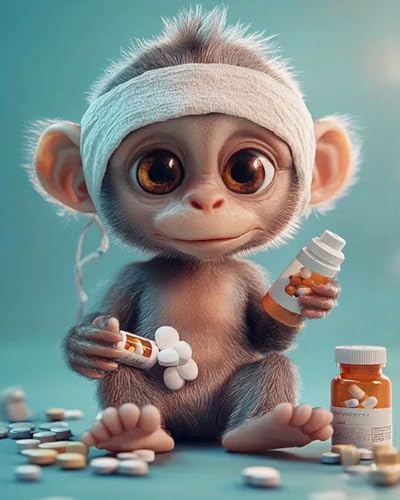 Weiniuniu Kreuzstich Stickpackung Tier-Affe DIY Stickvorlagen Stickbilder 11CT Vorgedruckt Kreuzstich Set für Anfänger Home Decor 50x70 cm Weiniuniu Kreuzstich Stickpackung Tier-Affe DIY Stickvorlagen Stickbilder 11CT Vorgedruckt Kreuzstich Set für Anfänger Home Decor 50x70 cm von Weiniuniu