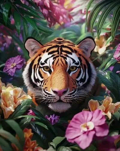 Weiniuniu Kreuzstich Stickpackung Tier-Tiger DIY Stickvorlagen Stickbilder 11CT Vorgedruckt Kreuzstich Set für Anfänger Home Decor 50x70 cm Weiniuniu Kreuzstich Stickpackung Tier-Tiger DIY Stickvorlagen Stickbilder 11CT Vorgedruckt Kreuzstich Set für Anfänger Home Decor 50x70 cm von Weiniuniu