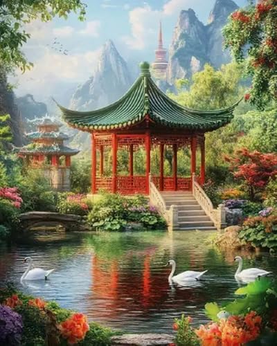 Weiniuniu Kreuzstich Stickpackung Turmblick DIY Stickvorlagen Stickbilder 11CT Vorgedruckt Kreuzstich Set für Anfänger Home Decor 40x50 cm Weiniuniu Kreuzstich Stickpackung Turmblick DIY Stickvorlagen Stickbilder 11CT Vorgedruckt Kreuzstich Set für Anfänger Home Decor 40x50 cm von Weiniuniu