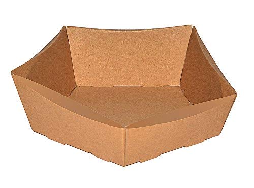 Weinkarton24.com Petit Weihnachts-/Osterkörbchen, Größe 210 x 200 x 65/50 mm, Wellpappe, natur, braun, 10 Stück von Weinkarton24.com