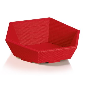 Weinkarton24.com 10 Stück Präsentkorb, Geschenkkorb Dekowell Swing rot (mittel) von Weinkarton24.com