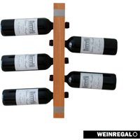 Weinregalo Mini - Eiche | Das Moderne Design Weinregal/Flaschenregal Aus Holz Für Ihre Wand | Flaschenregal 5 Weinflaschen, 52x5x5cm von Weinregalo