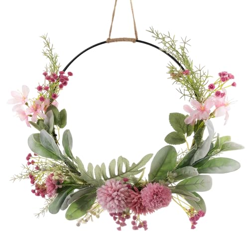 Weinsamkeit Türkranz Kranz Deko, 41cm, Künstliche Blumen Orchidee Kranz, Sommerkränze für die Haustür, Türkranz Außen, Türkranz Ganzjährig, für Türen, Fenster, Wände, Schlafzimmer von Weinsamkeit