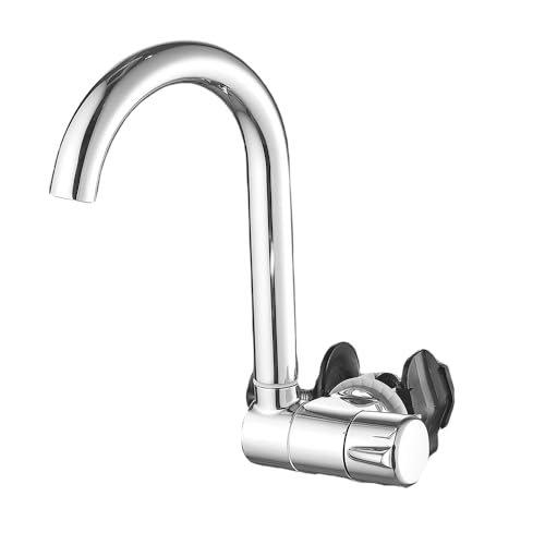 Weirun Caravan Camper Waschbecken Kaltwasserhahn 360 Grad klappbar RV Waschbecken Wasserhahn Einhandgriff Einloch Marine Boote Wasserhahn Wandhalterung oder Deckmontage für Zuhause Boot Yacht Camping von Weirun
