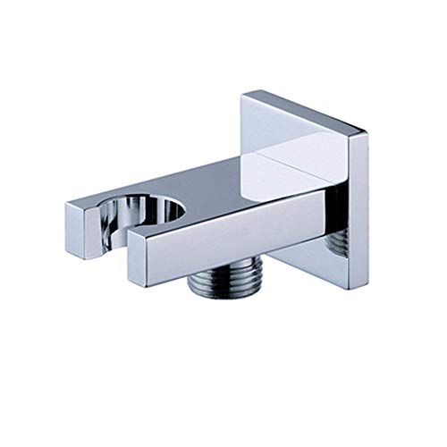 Weirun Eckiger Duschwasserauslass Messing Ellbogen Schlauchverbinder mit Handbrause Brausehalter Halter Chrom von Weirun
