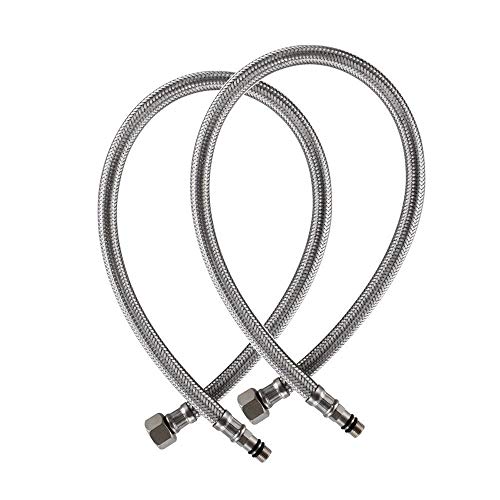 Weirun Monoblock-Mischarmatur-Anschluss, M10 x 1000 mm, 1/2 BSP, flexible Schlauch-Armaturen für MonoBlock-Waschbecken, Küchenspüle, 2 Stück von Weirun