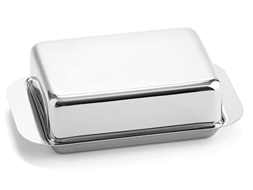 Weis 14257 Butterdose, Edelstahl, Silber, 15 x 9.4 x 4.2 cm von Weis