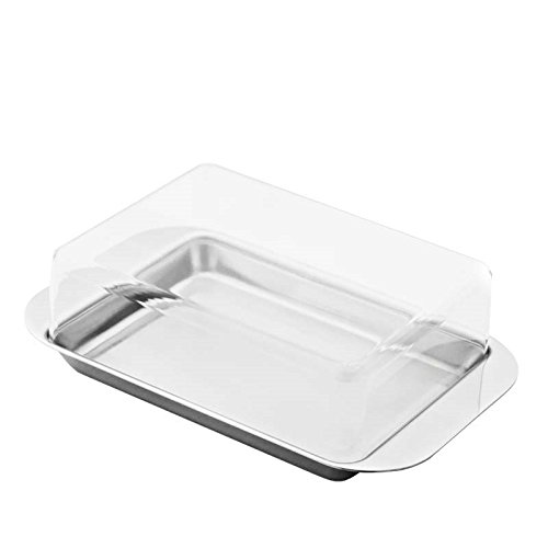 Weis Butterdose, Edelstahl, Silber/transparent, 15 x 9,5 x 4,5 cm Weis Butterdose, Edelstahl, Silber/transparent, 15 x 9,5 x 4,5 cm von Weis