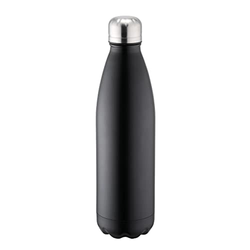 Weis 12989 Thermoflasche Isolierflasche Trinkflasche vakuumisoliet 750ml schwarz von Weis