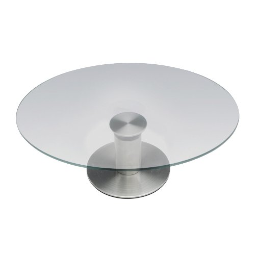 Weis Tortenplatte drehbar, Edelstahl/Glas, Silber, 30x8 cm von Weis