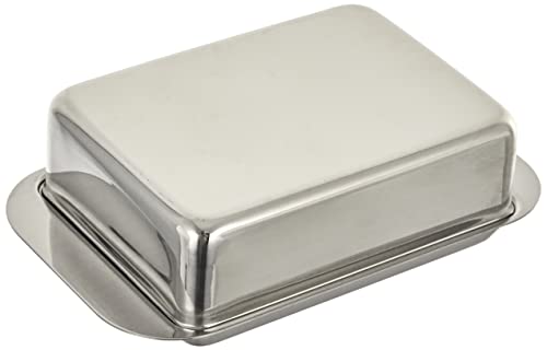 Weis 14257 Butterdose, Edelstahl, Silber, 15 x 9.4 x 4.2 cm von Weis