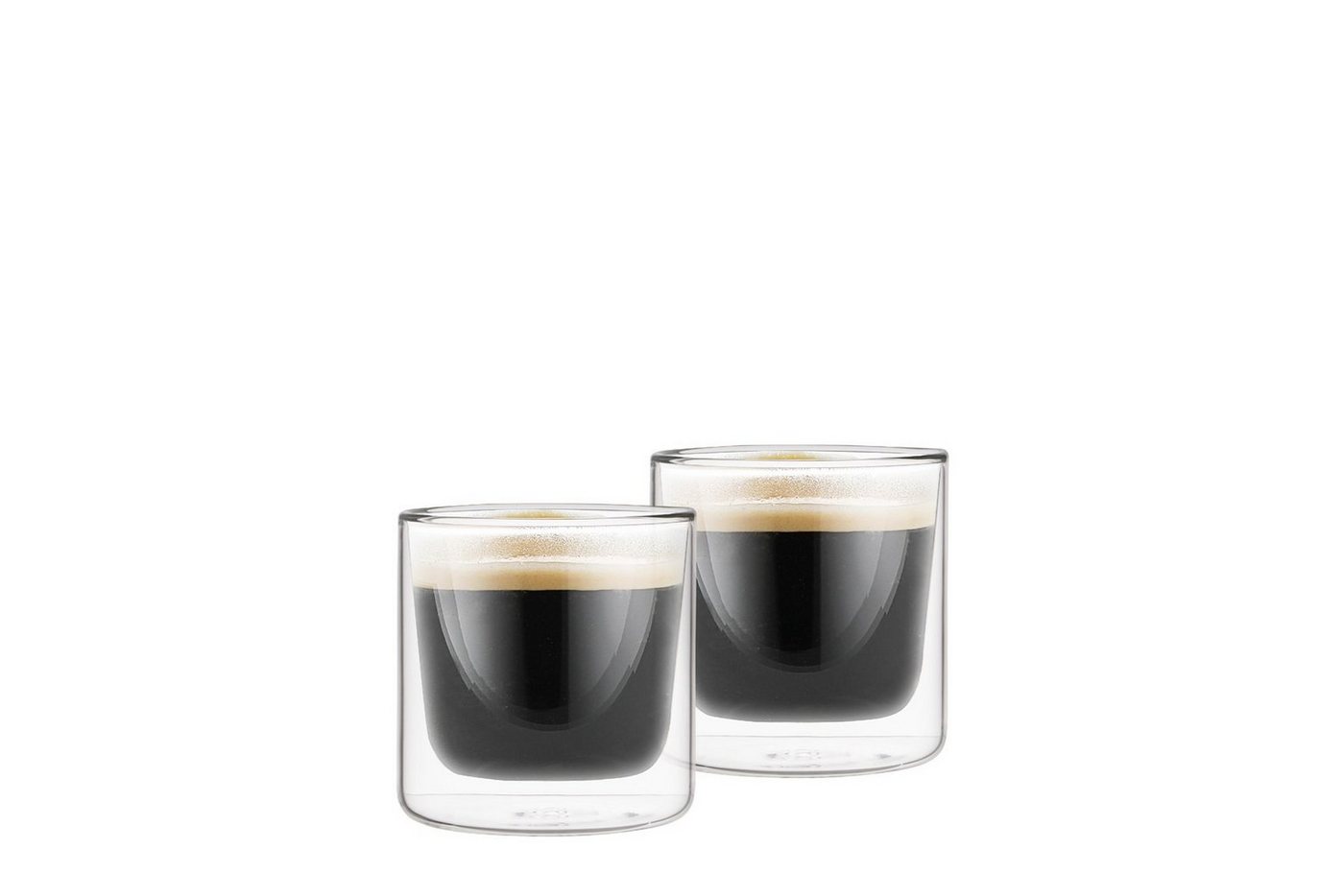 Weis Glas Weis, Gläser doppelwandig modern - S 80 ml, 2er Set, Borosilikatglas von Weis