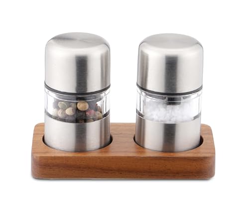 Weis Mini Edelstahl Mühlen-Set für Salz und Pfeffer, Keramik-Mahlwerke 11267 Weis Mini Edelstahl Mühlen-Set für Salz und Pfeffer, Keramik-Mahlwerke 11267 von Weis