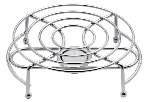 Weis Rechaud rund 1-flammig, Metall, Silber, 17.5 x 17.5 x 5.5 cm von Weis