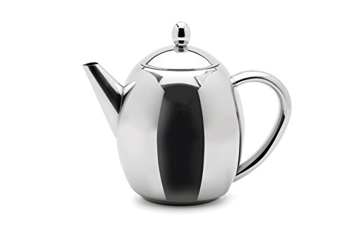 Weis Teekanne mit Teefilter einwandig 0,5 L, Edelstahl, Silber, 16 x 6.5 x 14 cm von Weis