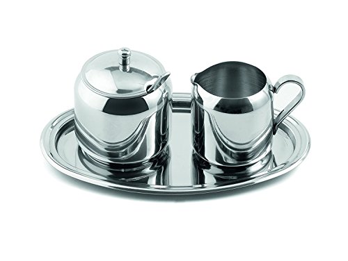 Weis Zucker und Sahne, Edelstahl, Silber, 12.5 x 20 x 6.5 cm, 4-Einheiten von Weis