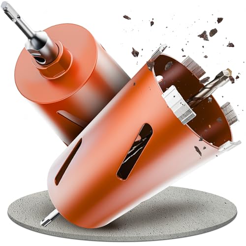 Weischer® - Diamantbohrkrone Kernbohrkrone mit SDS-Plus Aufnahme Ø 82 mm | 180 mm Nutztiefe | Dosenbohrer für Beton, Mauerwerk, Ziegel | M22-Gewinde | langlebig & präzise | Bohrkrone Steckdose von Weischer