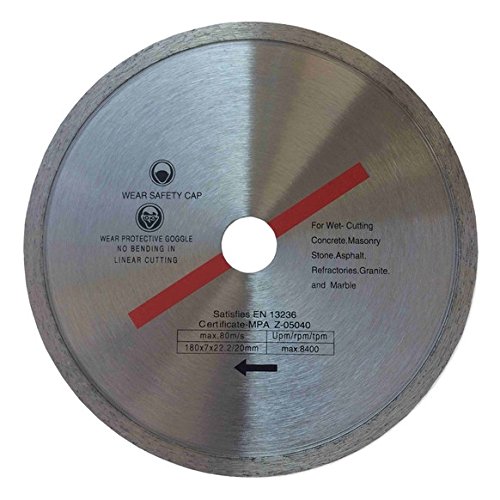 Weischer® - Diamanttrennscheibe 115 x 22,23 mm | Diamantscheibe Trennscheibe | für Fliese, Steinzeug, Marmor, Granit | Segmenthöhe 7 mm von Weischer