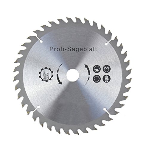 Weischer® - Kreissägeblatt 160 x 20 mm | 18 Zähne (Wechselzahn) | 30 mm Bohrung | HM Hartmetall Sägeblatt | für Paletten, Holz, Spanplatten, Bauholz | Längsschnitt Querschnitt von Weischer