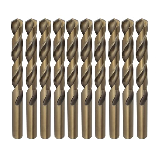 Weischer® - HSS-Co Spiralbohrer Ø 10,0 mm | 10 Stück | Stahlbohrer Metallbohrer Eisenbohrer | Cobald Bohrer für Metall, Stahl, Aluminium, Edelstahl | stabil & bruchfest Weischer® - HSS-Co Spiralbohrer Ø 10,0 mm | 10 Stück | Stahlbohrer Metallbohrer Eisenbohrer | Cobald Bohrer für Metall, Stahl, Aluminium, Edelstahl | stabil & bruchfest von Weischer
