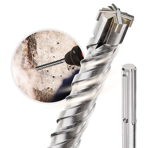 Weischer® - SDS Max Bohrer 28 x 280mm | vierschneidiger & langlebiger Steinbohrer | Betonbohrer mit Doppelwendel | Bohrhammer kompatibel | robuste Bohrspitze für Beton, Naturstein & Mauerwerk von Weischer