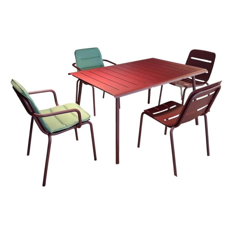 Essgruppe Outdoor Vapio Metall Aluminium Beere Rot Pulverbeschichtet Inklusive P... von Weishäupl