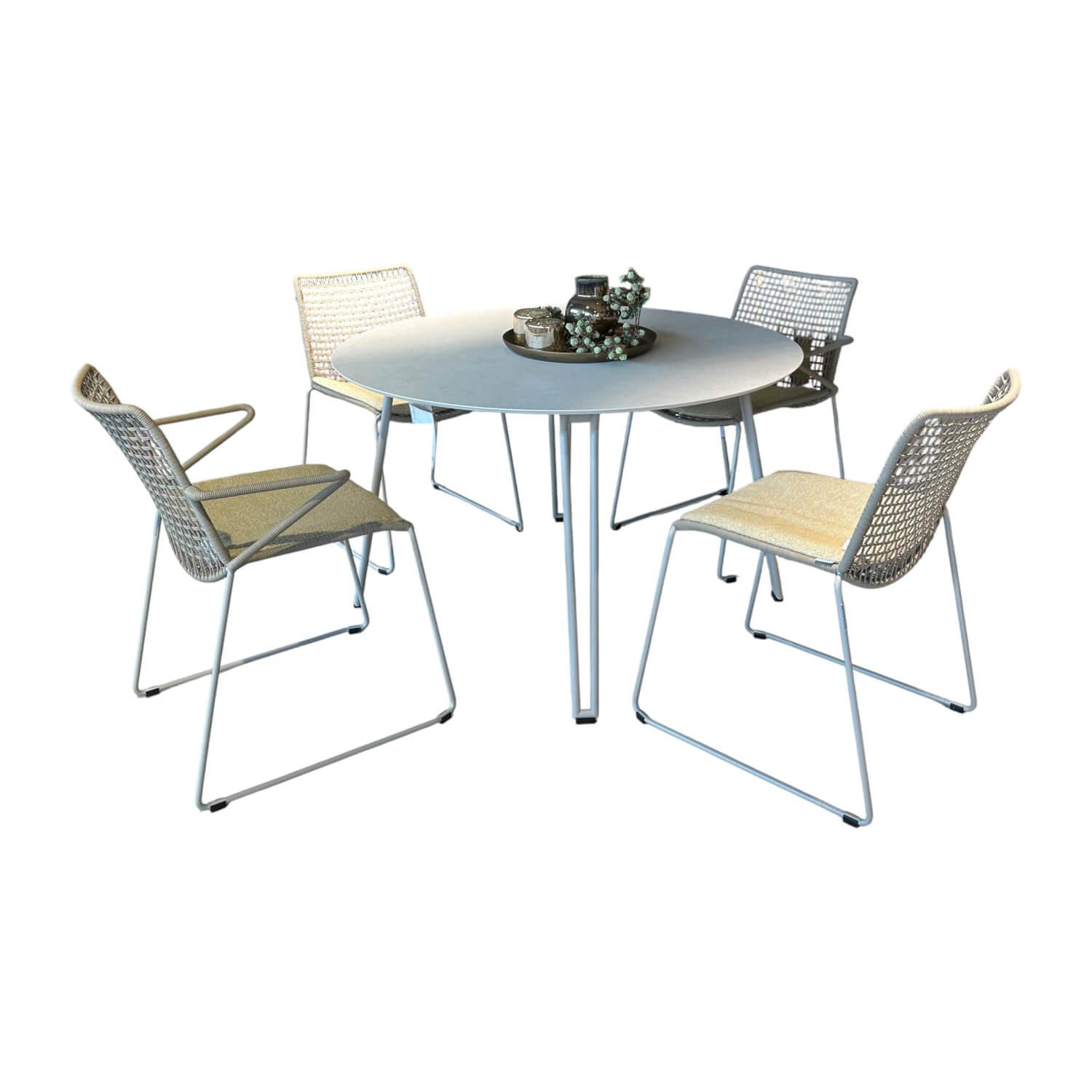 Essgruppe Slope Outdoor Tischplatte Keramik Ananda Gestell Edelstahl Perlbeige P... Essgruppe Slope Outdoor Tischplatte Keramik Ananda Gestell Edelstahl Perlbeige P... von Weishäupl