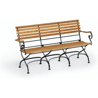 Weishäupl Classic 3-er Bank Teak/Band-und Rundstahl verzinkt pulverbeschichtet von Weishäupl
