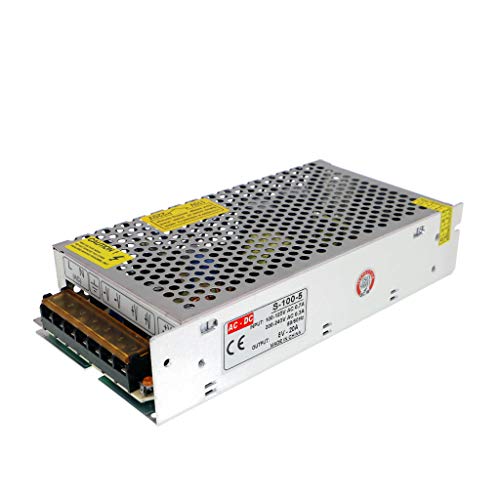 5V 20A Netzteil 230V auf DC 5V 100W Spannungswandler Universal Schaltnetzteil Transformator für LED-Streifen von Weishuo