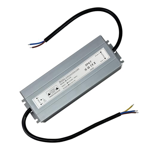 LED Trafo 12V 60W Konstant Spannung LED Transformator AC 230V auf DC 12V 5A Schlankes IP67 Wasserdicht Netzteil Treiber für Innen oder Außen LED-Streifen Strip Lampe von Weishuo