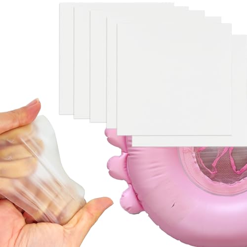 Weishuo Pool Reparaturset 6 Stück Wasserdichtes Selbstklebend Flicken Set Stark Klebend Transparentes TPU Reparaturset für Luftmatratze Aufblasbarer Schwimmring Aufblasartikel von Weishuo