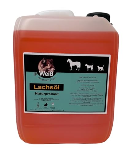 Weiß-Premium Lachs-Öl 2,5l Kanister reines Fischöl für Hunde Sonderangebot-ÜBERPRODUKTION von Weiß