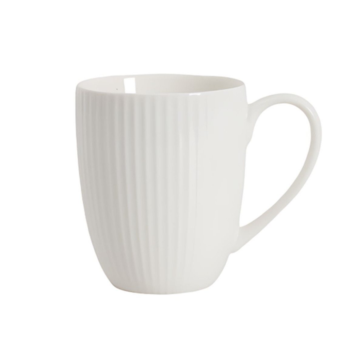 Weissberg Kaffeeservice Kaffeebecher 350 ml aus hochwertigem Porzellan, Relief-Design (6-tlg), Porzellan von Weissberg
