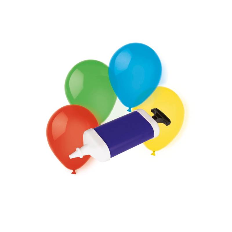 10 Latexballons Standard sortiert mit Pumpe von Amscan