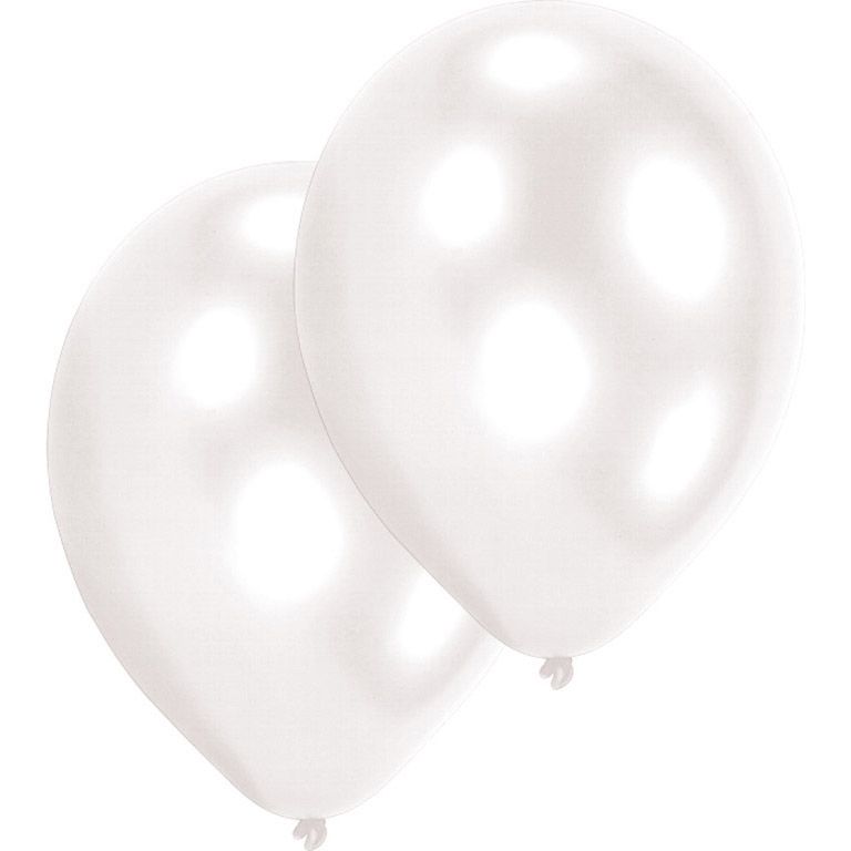 10 Latexballons White 27,5 cm von Amscan