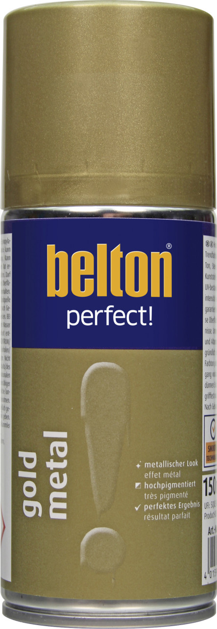 Belton perfect Lackspray 150 ml Gold metal seidenmatt von belton