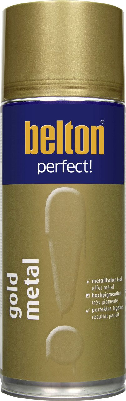 Belton perfect Lackspray 400 ml Gold metal seidenmatt von belton