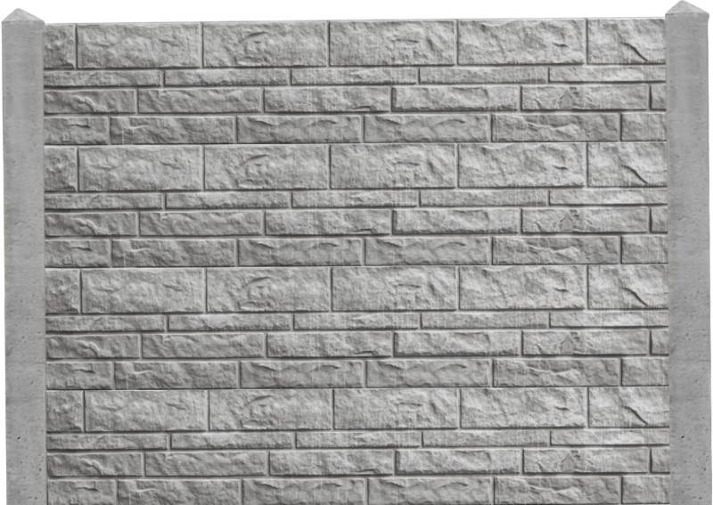 Betonzaun Erweiterungsset mit Eckpfosten Standard Fels 231 cm von Beckers Betonzaun