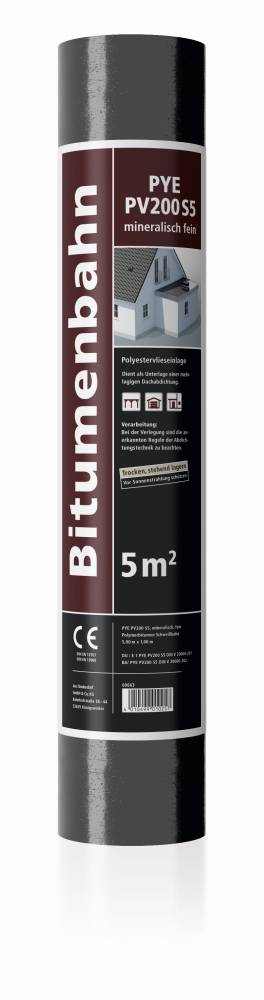 Bitumen-Schweißbahn MIDA PYE PV 200 S 5 talkumiert 5 x 1 m = 5 m² schwarz-grau von Weitere