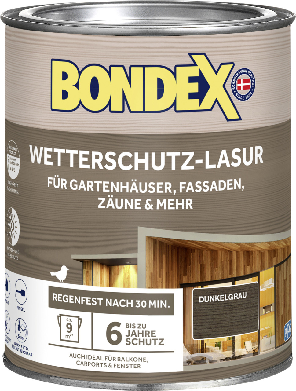 Bondex Wetterschutzlasur 0,75 L dunkelgrau von Weitere