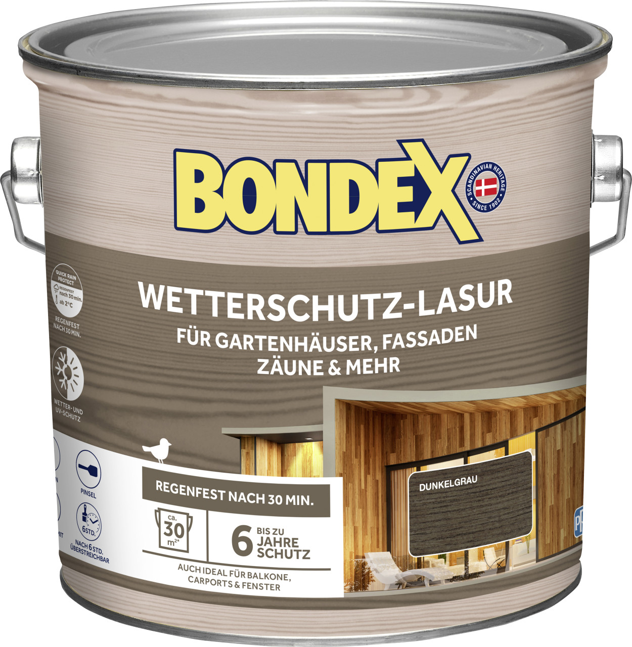 Bondex Wetterschutzlasur 2,5 L dunkelgrau von Weitere